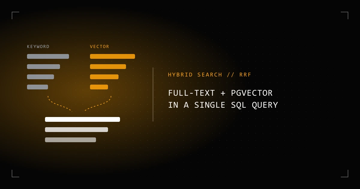 Hybrid search for RAG with Postgres full-text search and pgvector