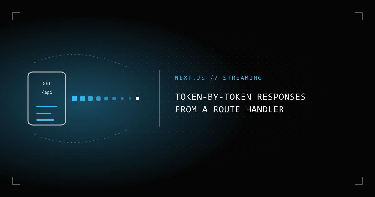 Streaming Claude responses in a Next.js route handler